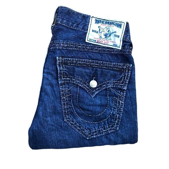 TRUE Religion Jeans Size 31 BOOT CUT Blue - Picture 6 of 13
